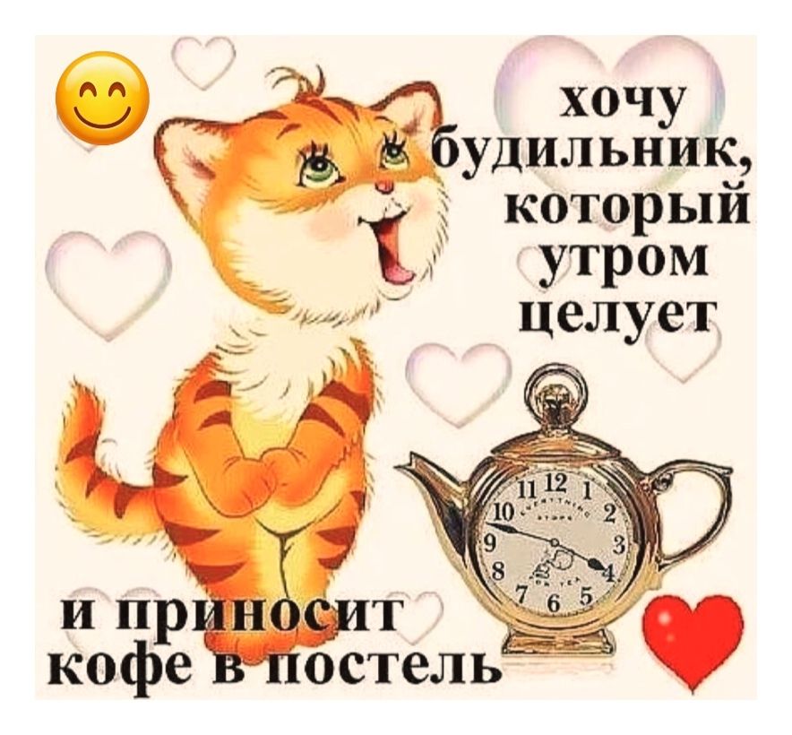хочу будильник, который утром целует и приносит кофе в постель