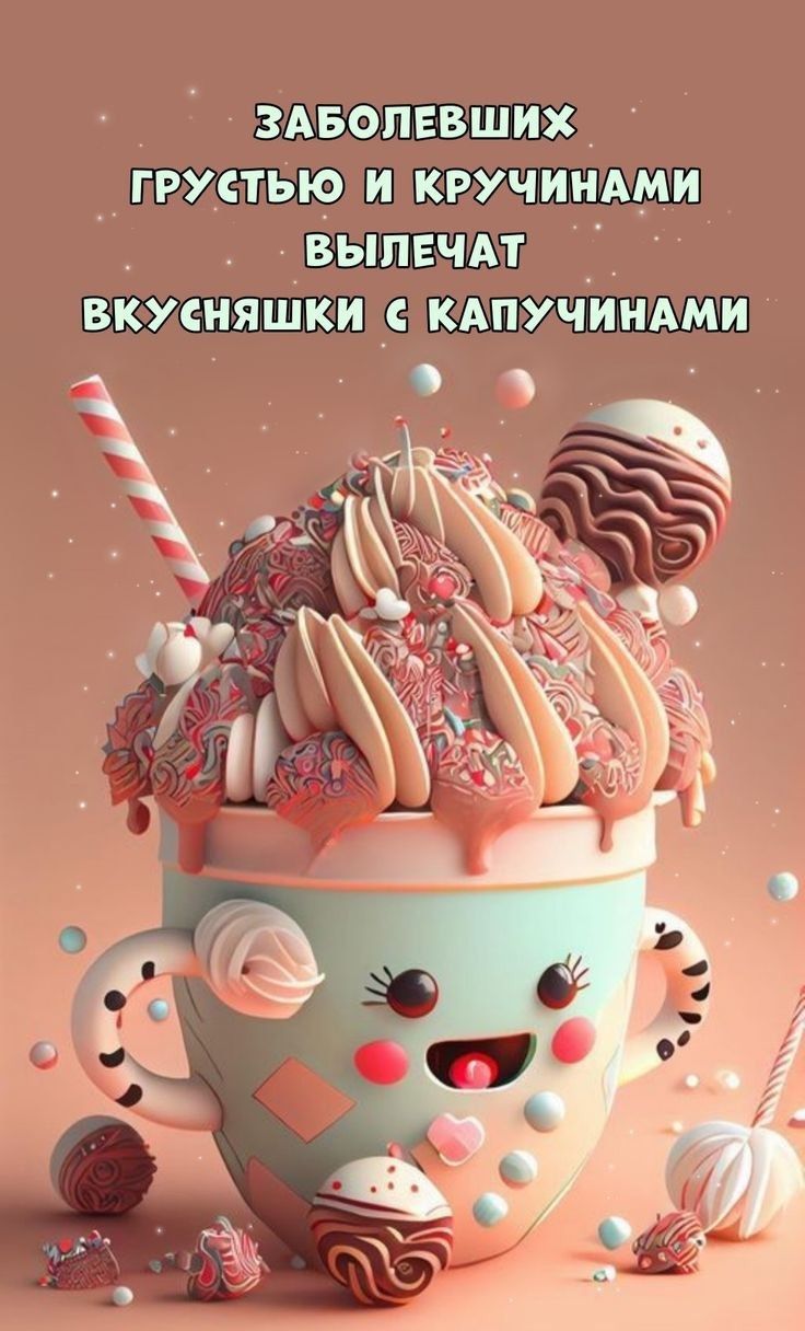 ЗАБОЛЕВШИХ ГРУСТЬЮ И КРУЧИНАМИ ВЫЛЕЧАЮТ ВКУСНЯШКИ С КАПУЧИНАМИ