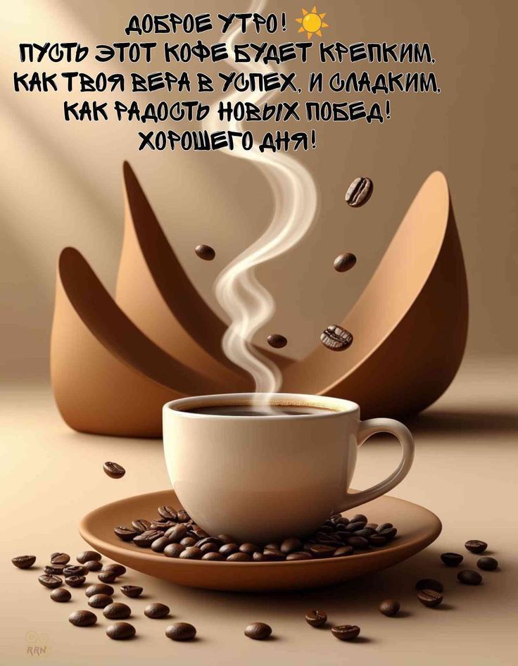 Доброе утро! Пусть этот кофе будет крепким, как твоя вера в успех, и сладким, как радость новых побед! Хорошего дня!