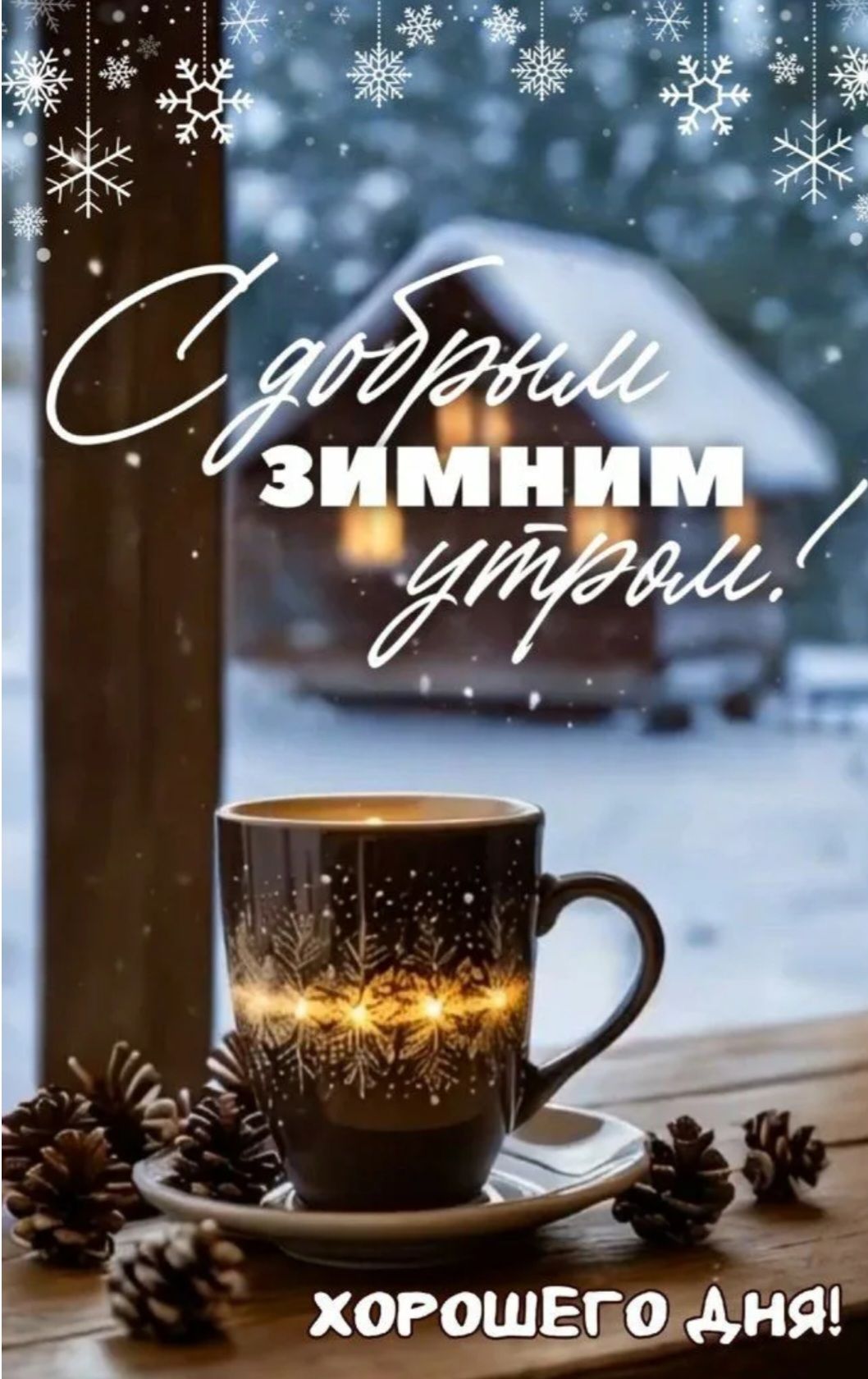 С добрым зимним утром! Хорошего дня!