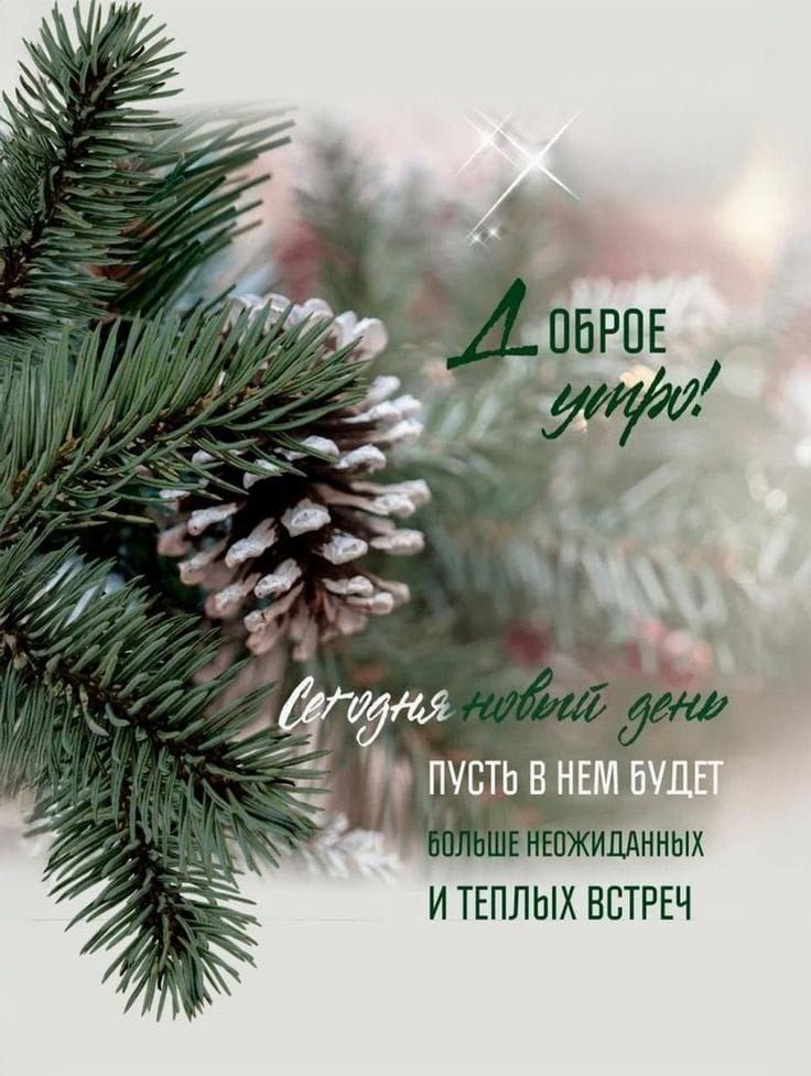 Доброе утро! Сегодня новый день, пусть в нем будет больше неожиданных и теплых встреч.