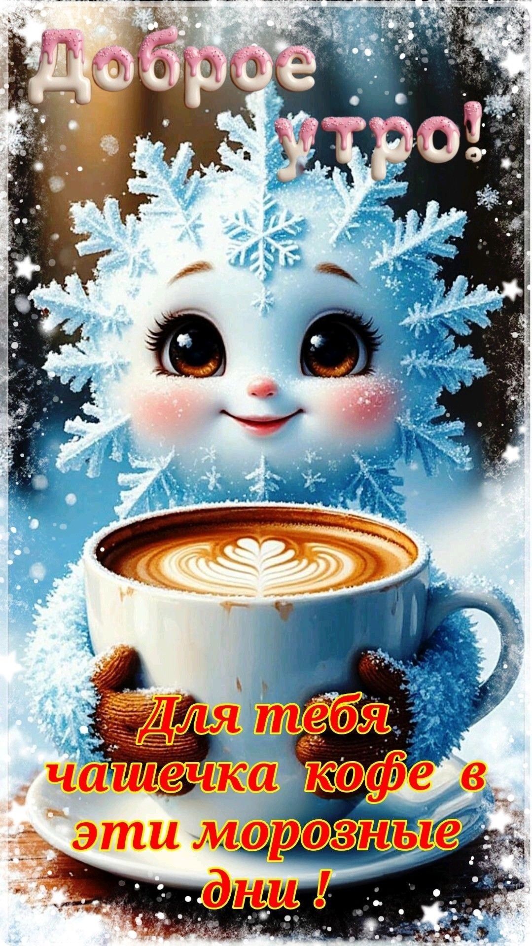 Доброе утро! Для тебя чашечка кофе в эти морозные дни !
