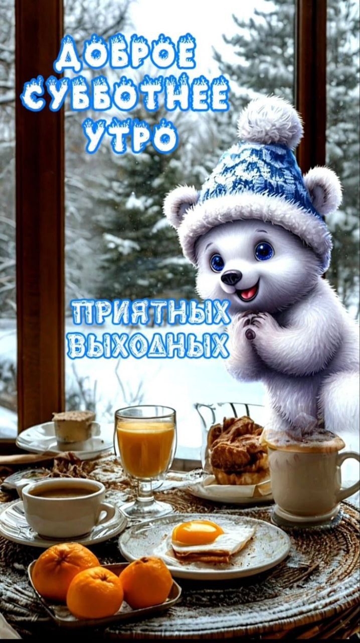ДОБРОЕ СУББОТНЕЕ УТРО
ПРИЯТНЫХ ВЫХОДНЫХ