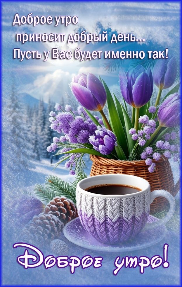 Доброе утро приносит добрый день... Пусть у Вас будет именно так! Доброе утро!
