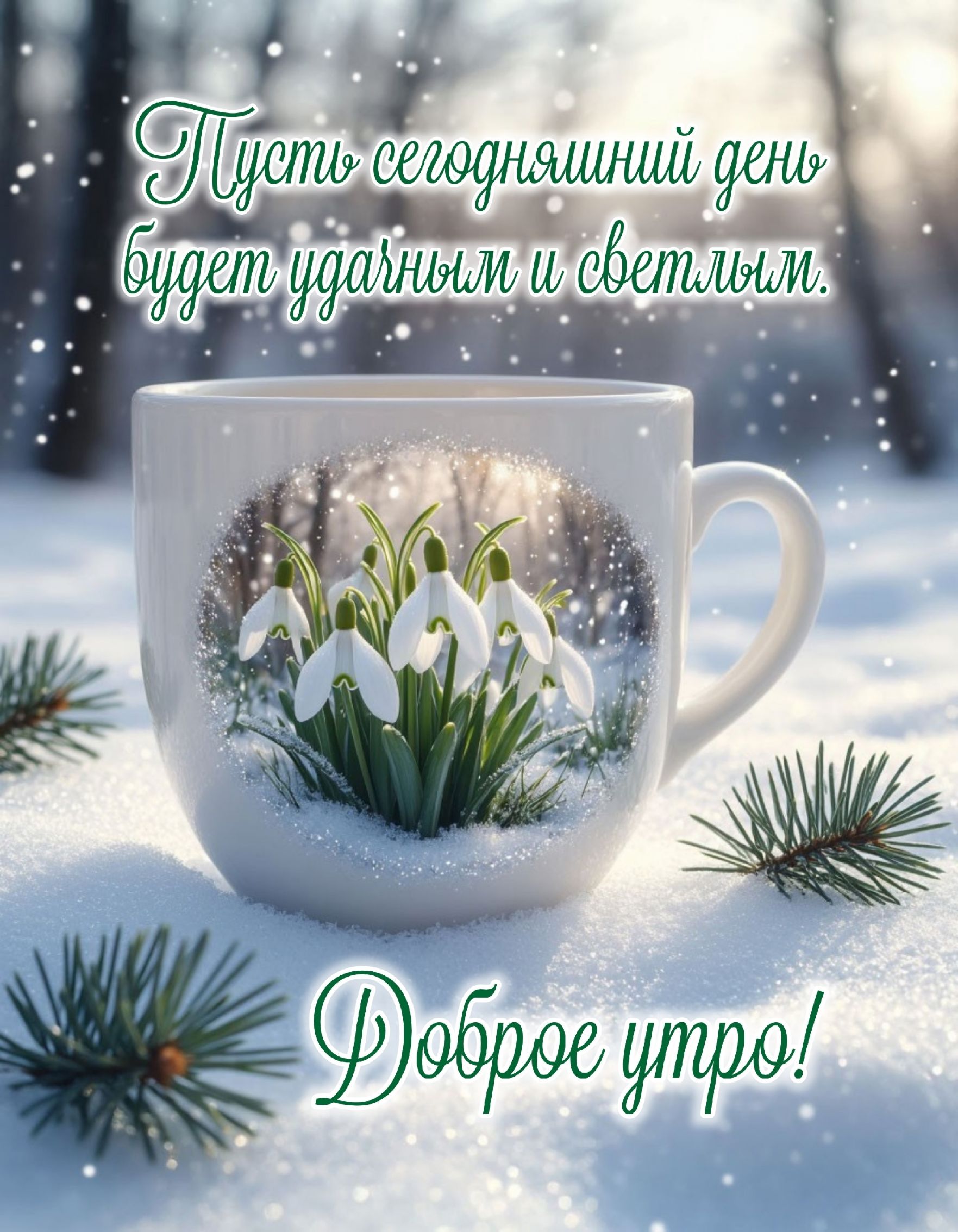 Пусть сегодняшний день будет удачным и светлым. Доброе утро!