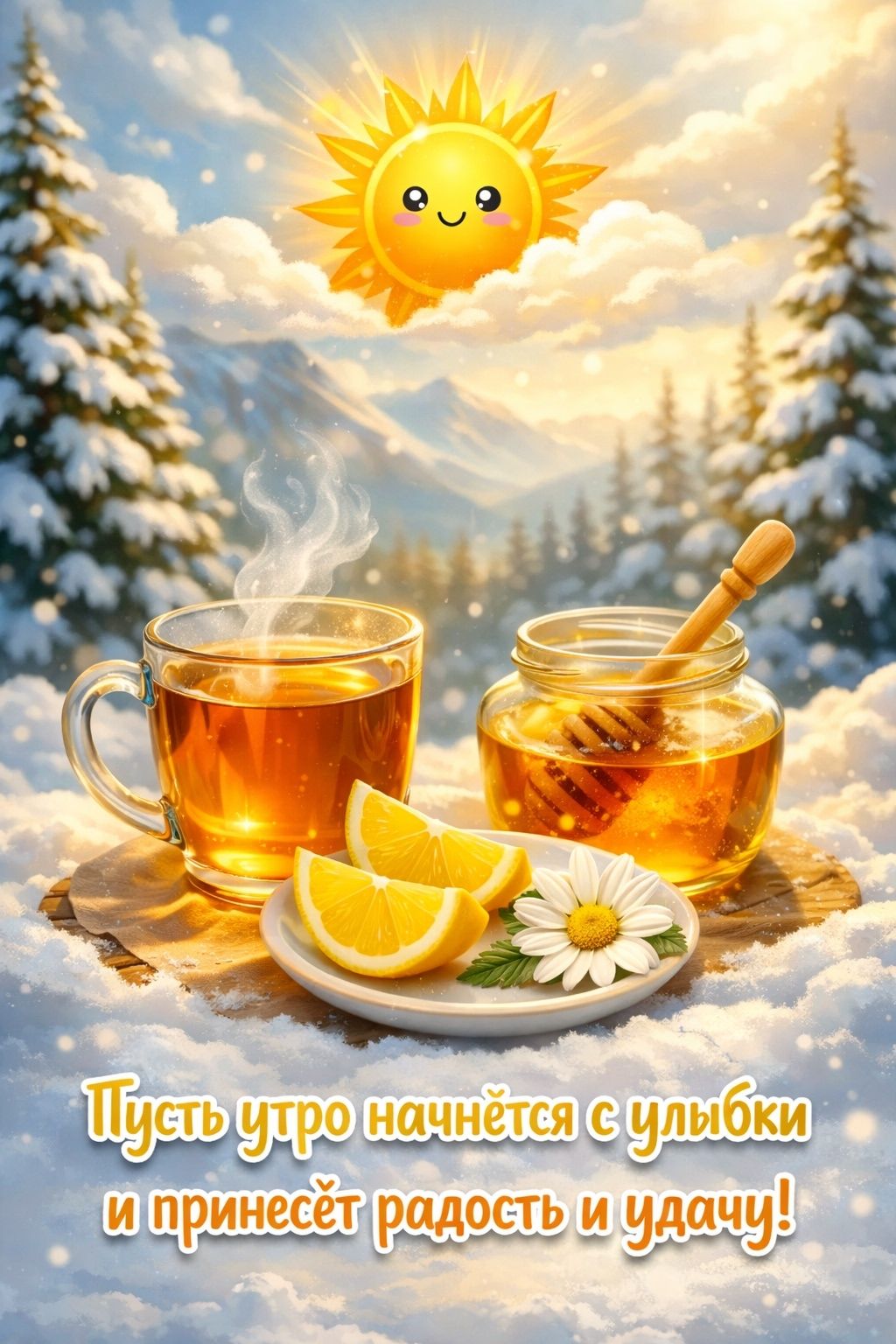 Пусть утро начнётся с улыбки и принесёт радость и удачу!