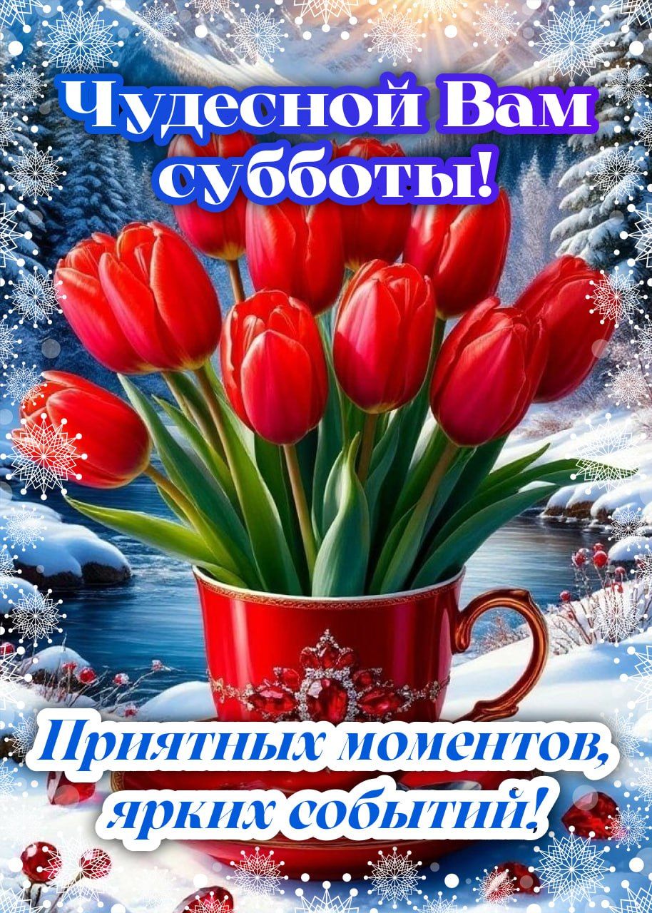Чудесной Вам субботы! Приятных моментов, ярких событий!