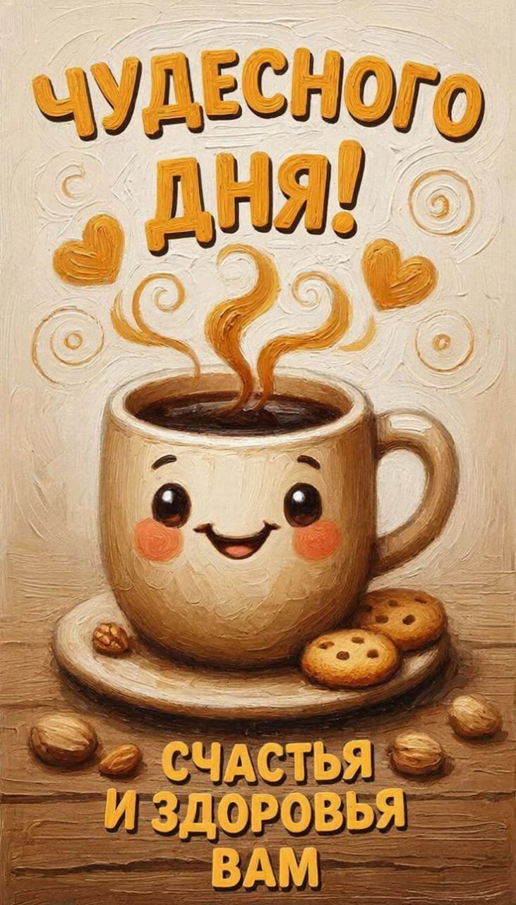 ЧУДЕСНОГО ДНЯ!
СЧАСТЬЯ И ЗДОРОВЬЬЯ ВАМ