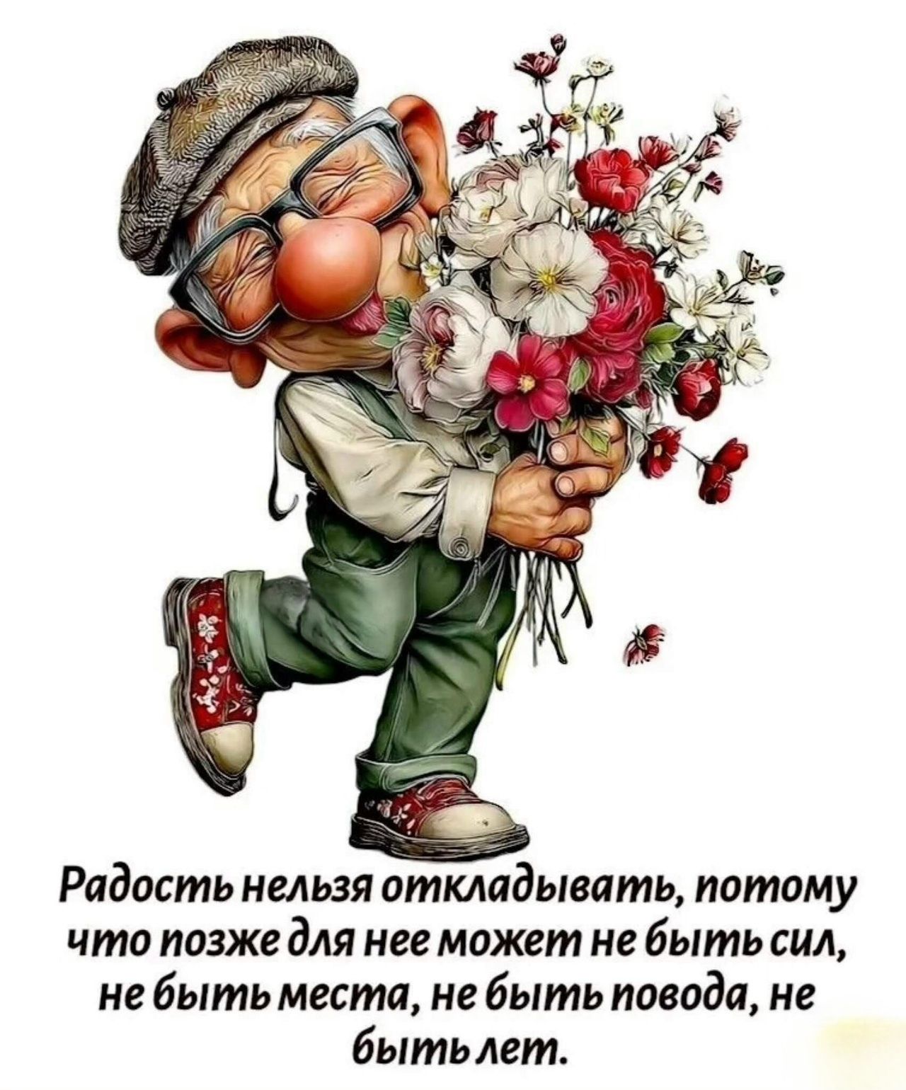 Радость нельзя откладывать, потому что позже для нее может не быть сил, не быть места, не быть повода, не быть лет.