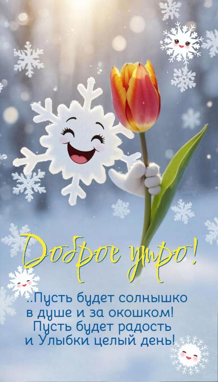 Доброе утро! Пусть будет солнышко в душе и за окном! Пусть будет радость и улыбки целый день!
