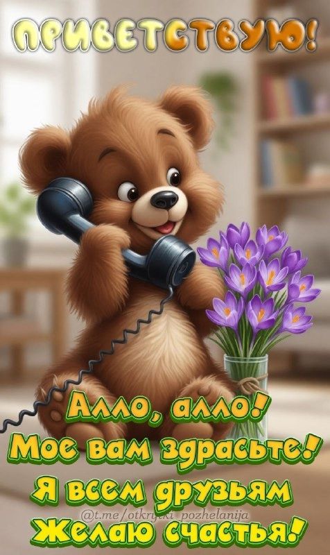 ПРИВЕТСТВУЮ! Алло, алло! Мое вам здоровье! Я всем друзьям Желаю счастья!