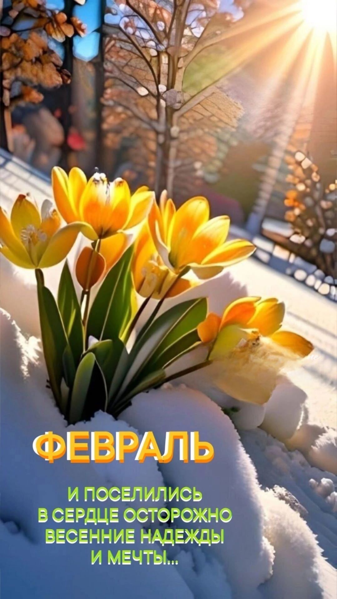 ФЕВРАЛЬ И ПОСЕЛИЛИСЬ В СЕРДЦЕ ОСТОРОЖНО ВЕСЕННИЕ НАДЕЖДЫ И МЕЧТЫ...