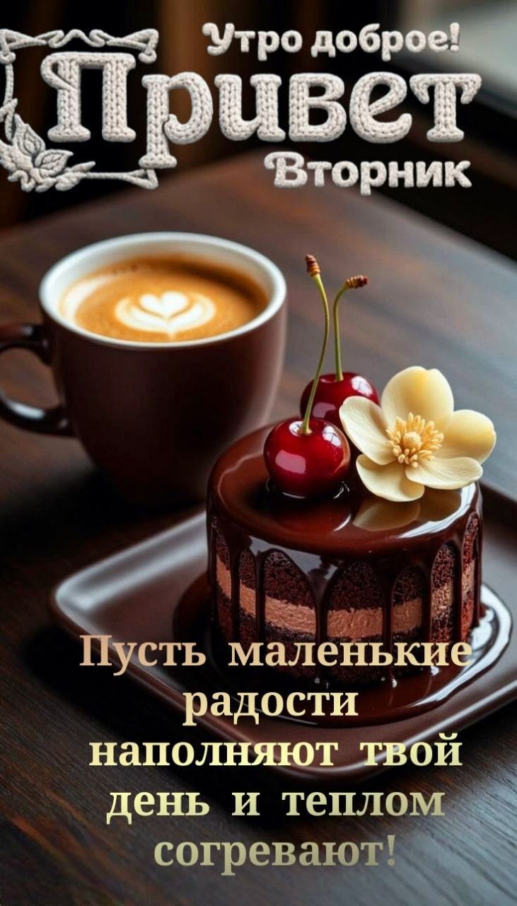 Утро доброе! Привет Вторник

Пусть маленькие радости наполняют твой день и теплом согревают!
