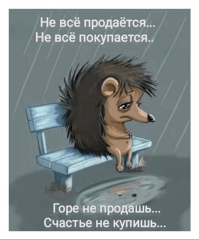Не всё продаётся... Не всё покупается... Горе не продашь... Счастье не купишь...