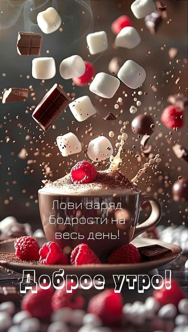 Лови заряд бодрости на весь день!\nДоброе утро!