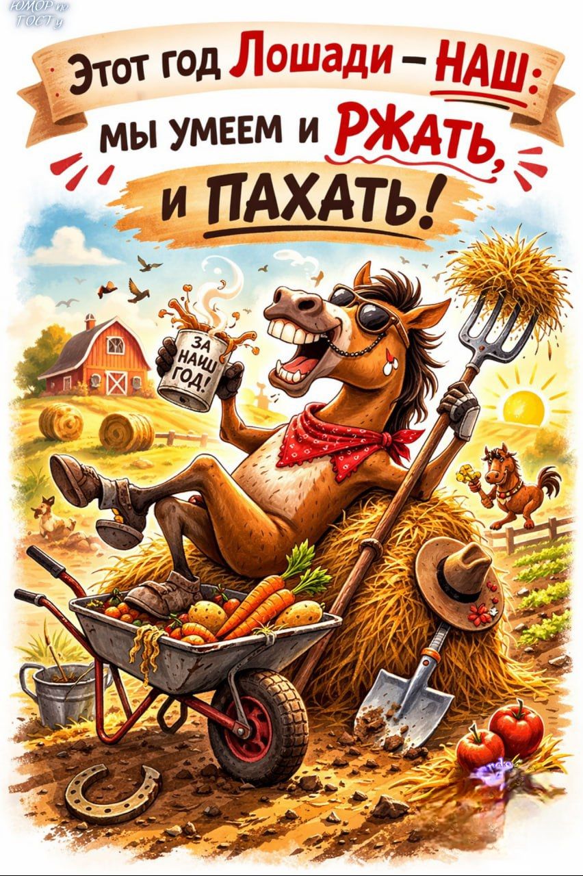 Этот год Лошади наш, мы умеем и РЖАТЬ, и ПАХАТЬ!