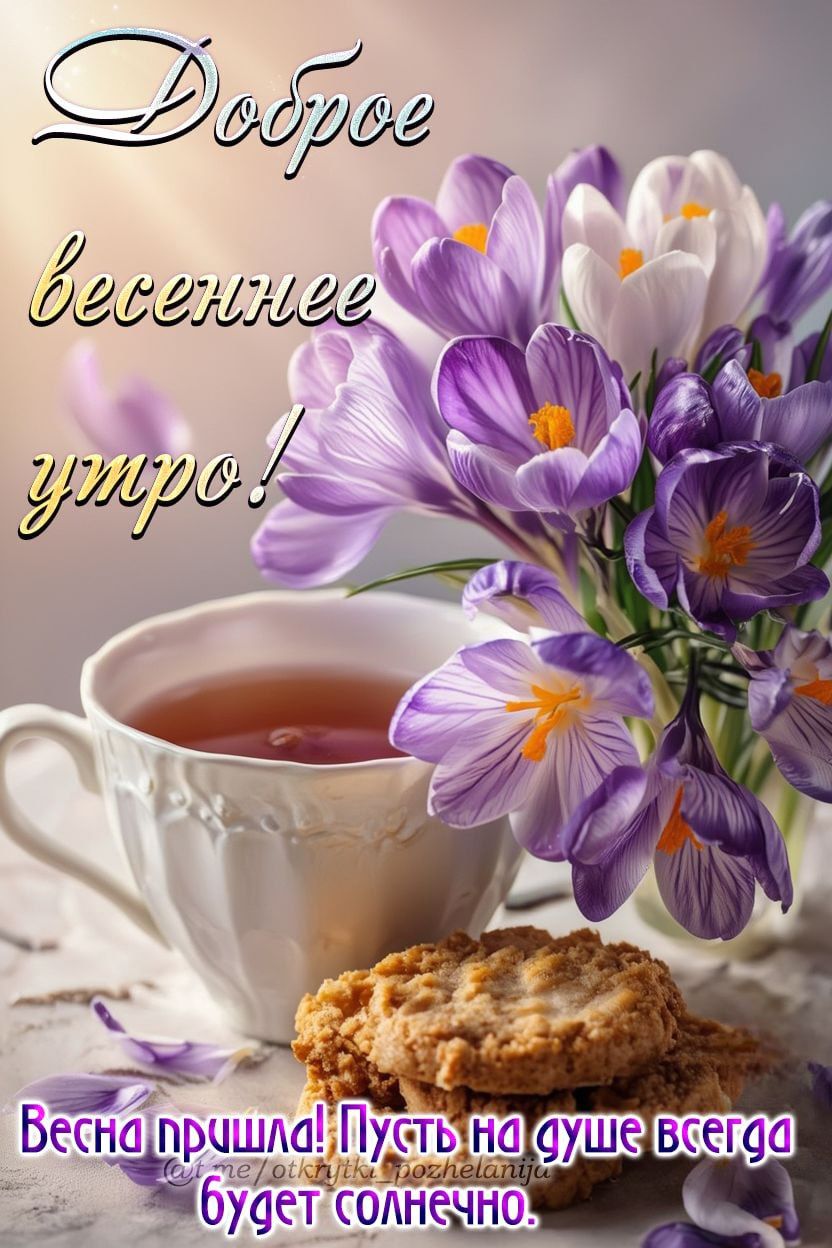 Доброе весеннее утро! Весна пришла! Пусть на душе всегда будет солнечно.