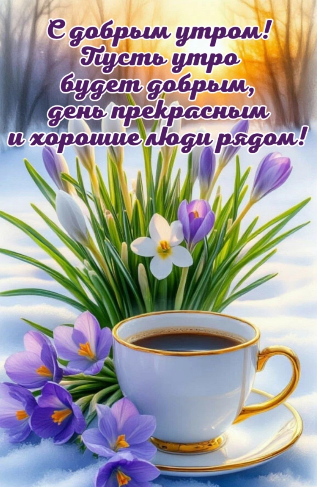 С добрым утром! Пусть утро будет добрым, день прекрасным и хорошие люди рядом!
