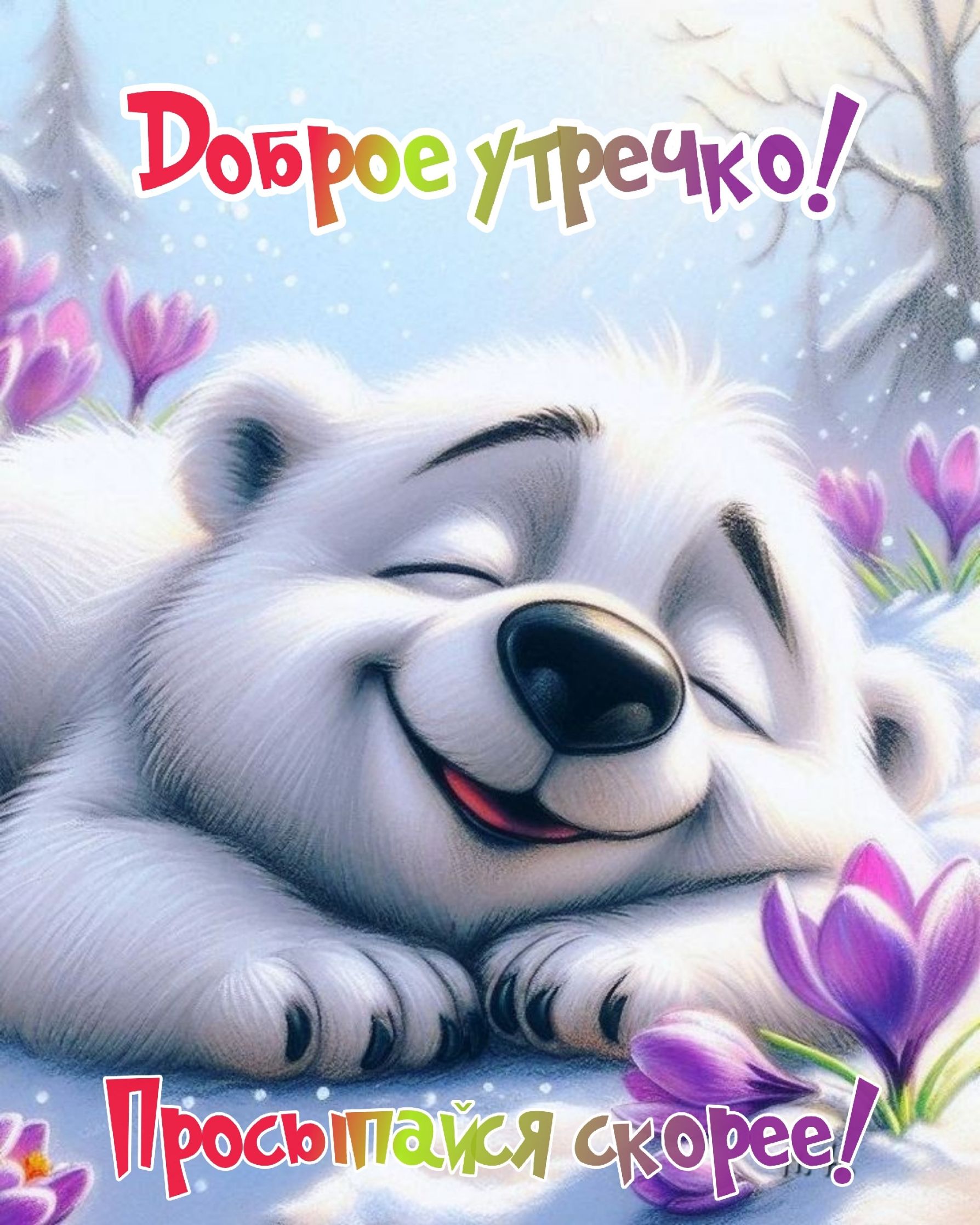 Доброе утречко!
Просыпайся скорее!