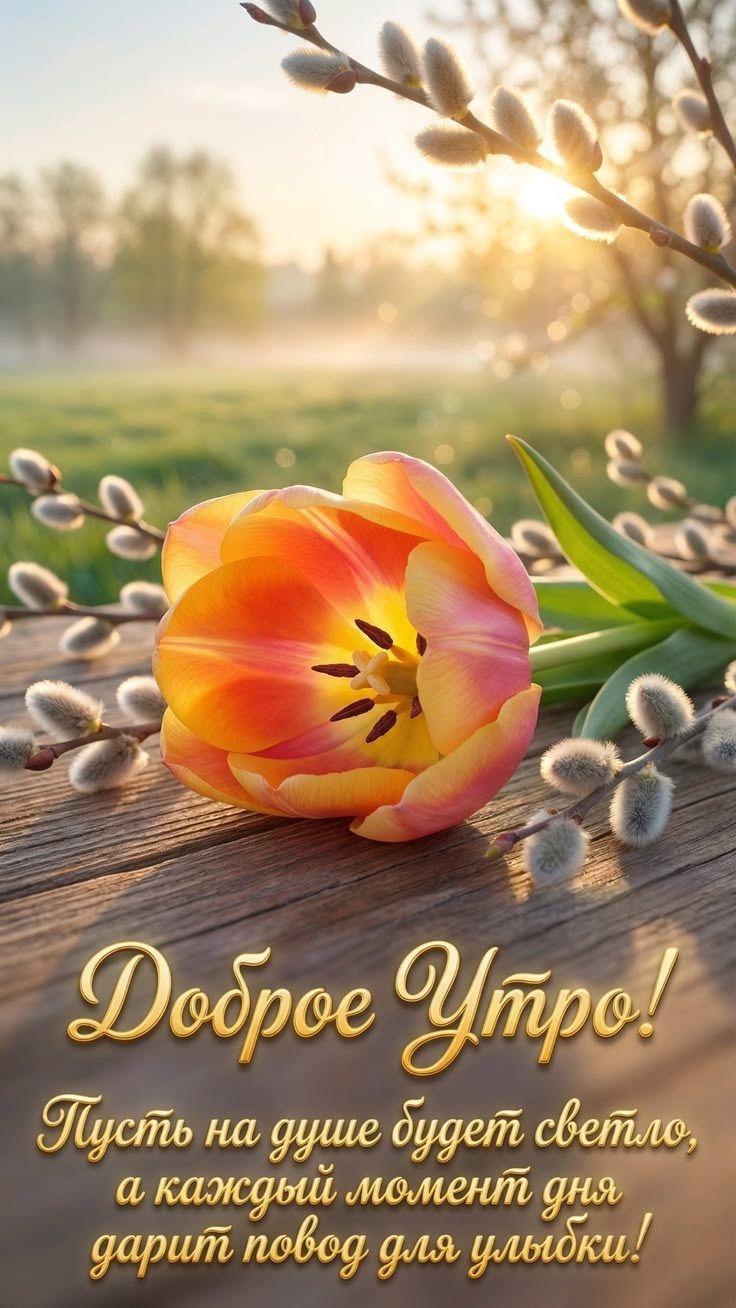 Доброе утро!
Пусть на душе будет светло, а каждый момент дня дарит повод для улыбки!