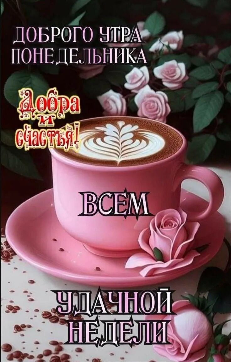 ДОБРОГО УТРА ПОНЕДЕЛЬНИКА
Добра и счастья!
ВСЕМ УДАЧНОЙ НЕДЕЛИ