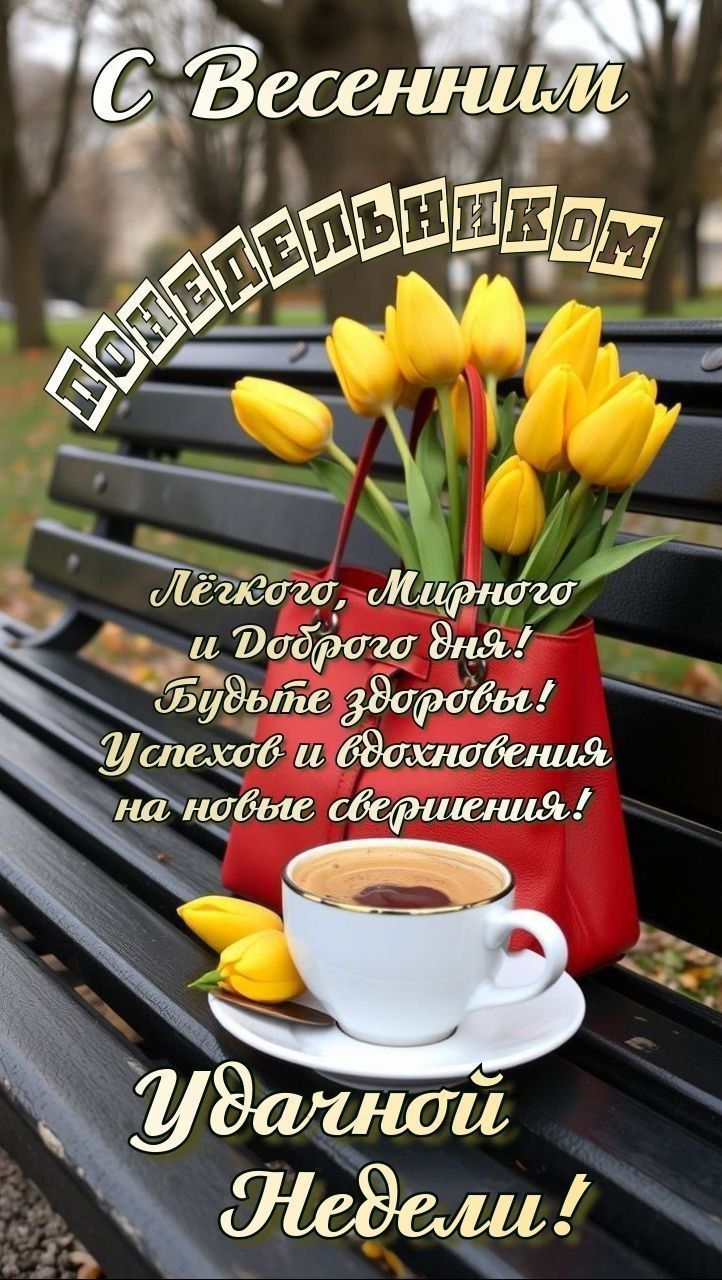 С Весной! Лёгкого, мирного и доброго дня! Будьте здоровы! Успехов и вдохновения на новые свершения! Удачной недели!