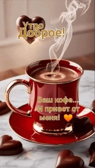 Утро Доброе! Ваш кофе... И привет от меня!