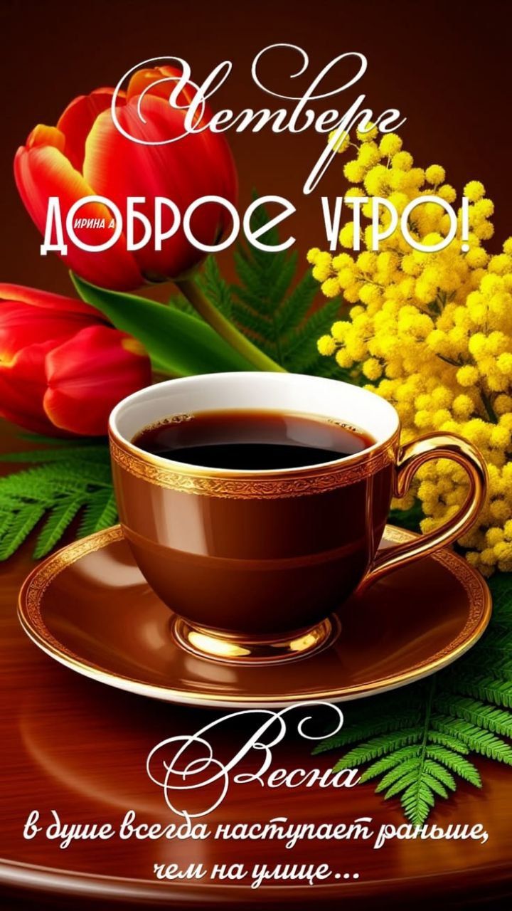 Четверг ИРИНА А ДОБРОЕ УТРО! Весна в душе всегда наступает раньше, чем на улице...