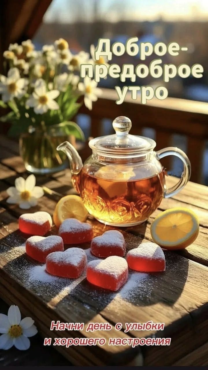 Доброе-предоброе утро Начни день с улыбки и хорошего настроения