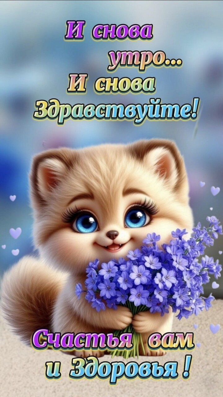 И снова утро... И снова здравствуйте! Счастья вам и здоровья!