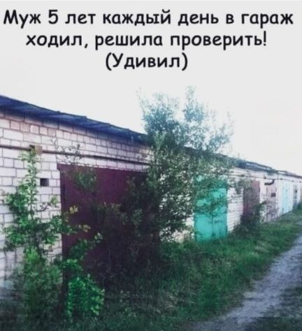 Муж 5 лет каждый день в гараж ходил, решила проверить! (Удивил)