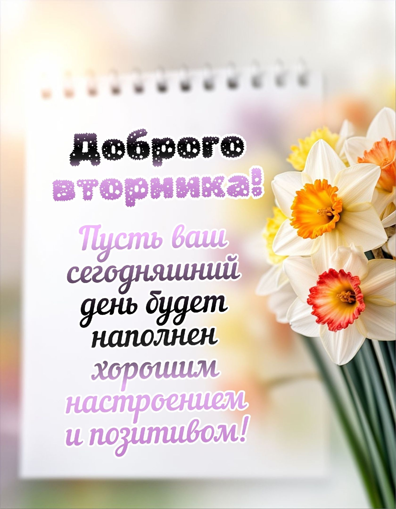 Доброго вторника! Пусть ваш сегодняшний день будет наполнен хорошим настроением и позитивом!