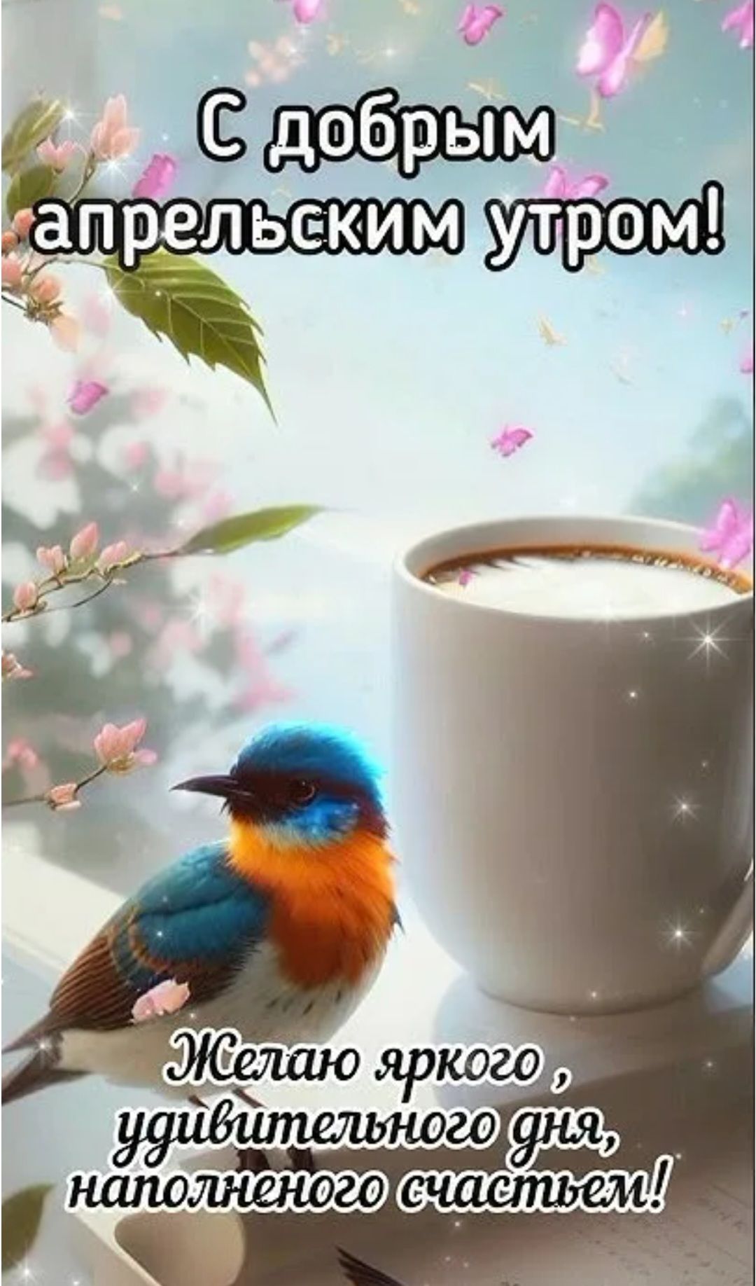 С добрым апрельским утром! Желаю яркого, удивительного дня, наполненного счастьем!