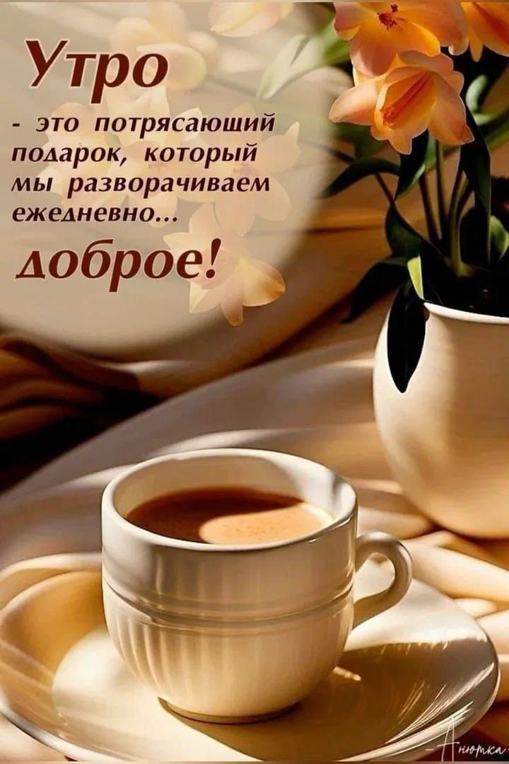 Утро - это потрясающий подарок, который мы разворачиваем ежедневно... доброе!