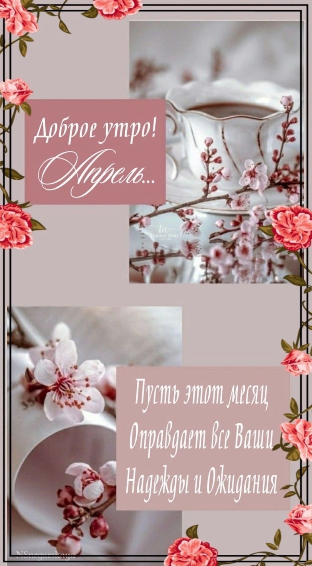 Доброе утро! Апрель... Пусть этот месяц Оправдает Все Ваши Надежды и Ожидания