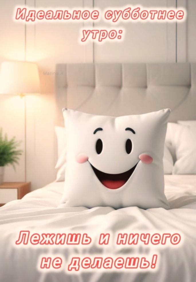 Идеальное субботнее утро: Лежишь и ничего не делаешь!