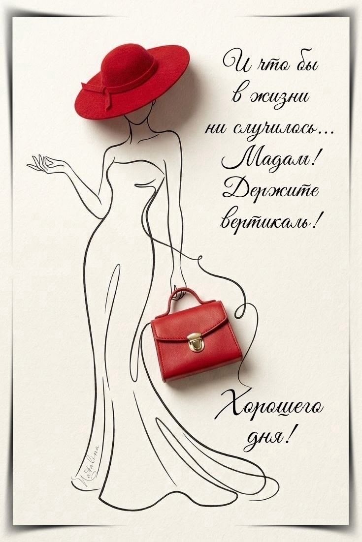 И что бы в жизни ни случилось... Мадам! Держите вертикаль! Хорошего дня!