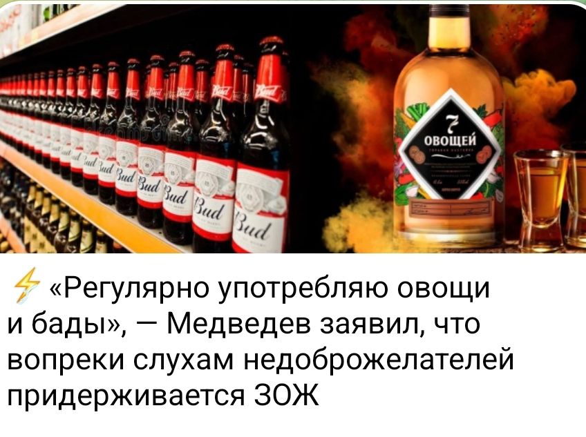 «Регулярно употребляю овощи и бады», – Медведев заявил, что вопреки слухам недоброжелателей придерживается ЗОЖ