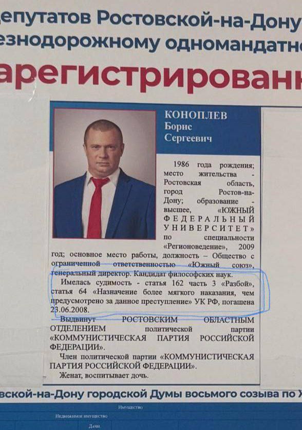 КОНПОЛЕВ Борис Сергеевич 1986 год рождения; место жительства: Ростовская область, город Ростов-на-Дону; образование высшее, 