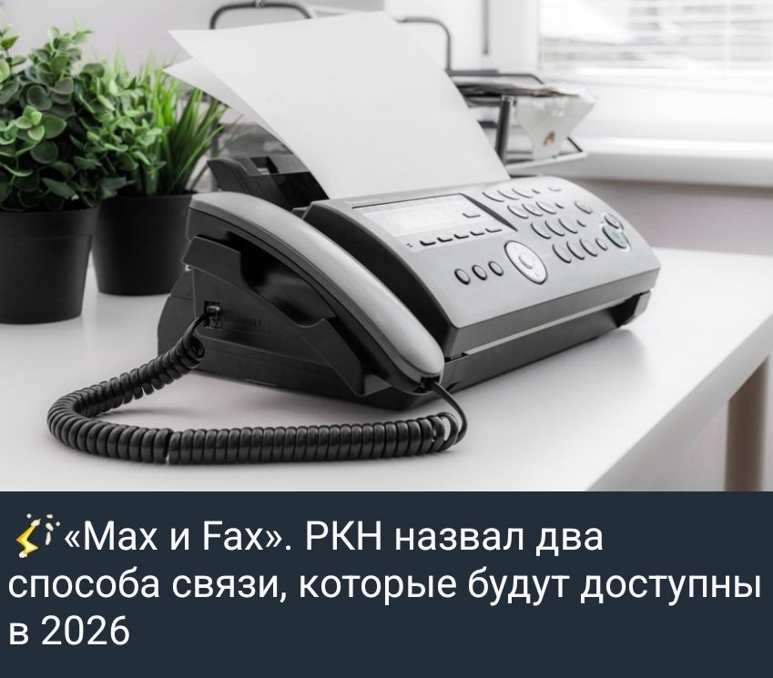 «Max и Fax». РКН назвал два способа связи, которые будут доступны в 2026