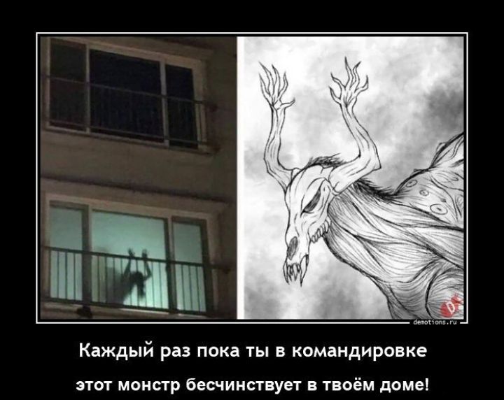 Каждый раз г командировке этот монстр бесчинствуы в твоём доме
