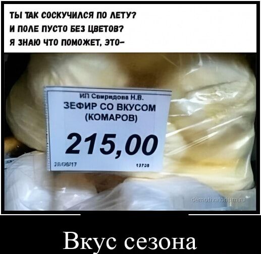 Ты так соскучился по лету? И поле пусто без цветов? Я знаю что поможет, это— ЗЕФИР СО ВКУСОМ (КОМАРОВ) 215,00