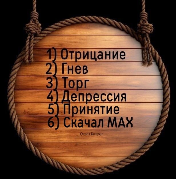1) Отрицание 2) Гнев 3) Торг 4) Депрессия 5) Принятие 6) Скачал MAX