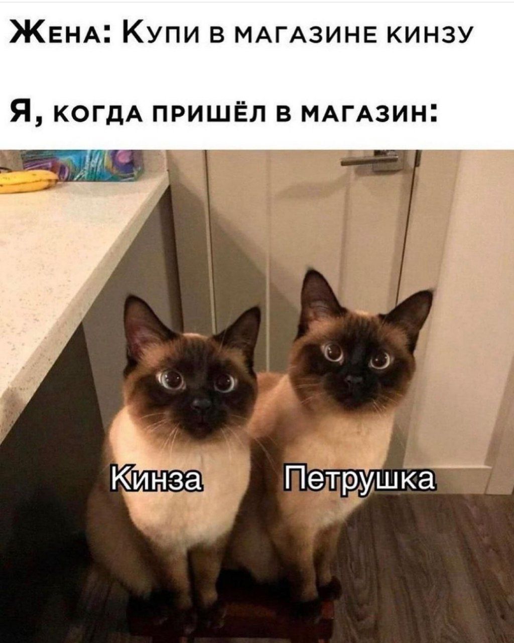 Жена: Купи в магазине кинзу Я, когда пришёл в магазин: Кинза Пенрушка