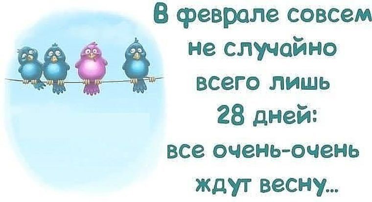 В феврале совсем не случайно всего лишь 28 дией все оченьочень ждут весну