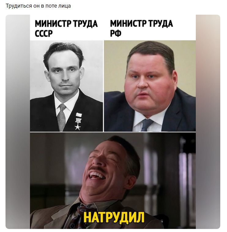 МИНИСТР ТРУДА МИНИСТР ТРУДА НАТРУДИЛ