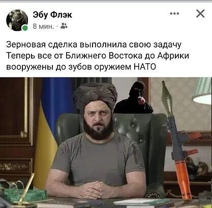 Эбу Флзк в Зерновая сделка выполнила свою задачу Теперь все от Ближнего Востока до Африки вооружены до зубов оружием НАТО