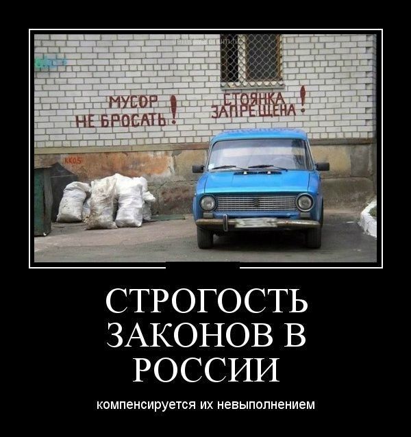 МУСОР НЕ БРОСАТЬ СТРОГОСТЬ ЗАКОНОВ В РОССИИ пмпеисируется их невыпапиением