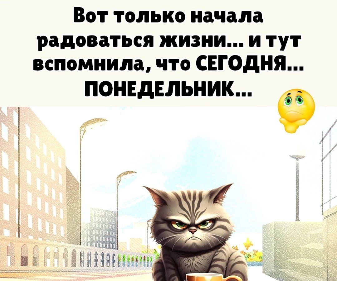 Вот только начала радоваться жизни и тут вспомнила что СЕГОДНЯ ПОНЕДЕЛЬНИК 9