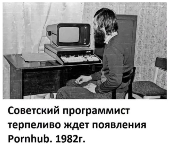 Советский программист терпеливо ждет появления РогпПиб 1982г